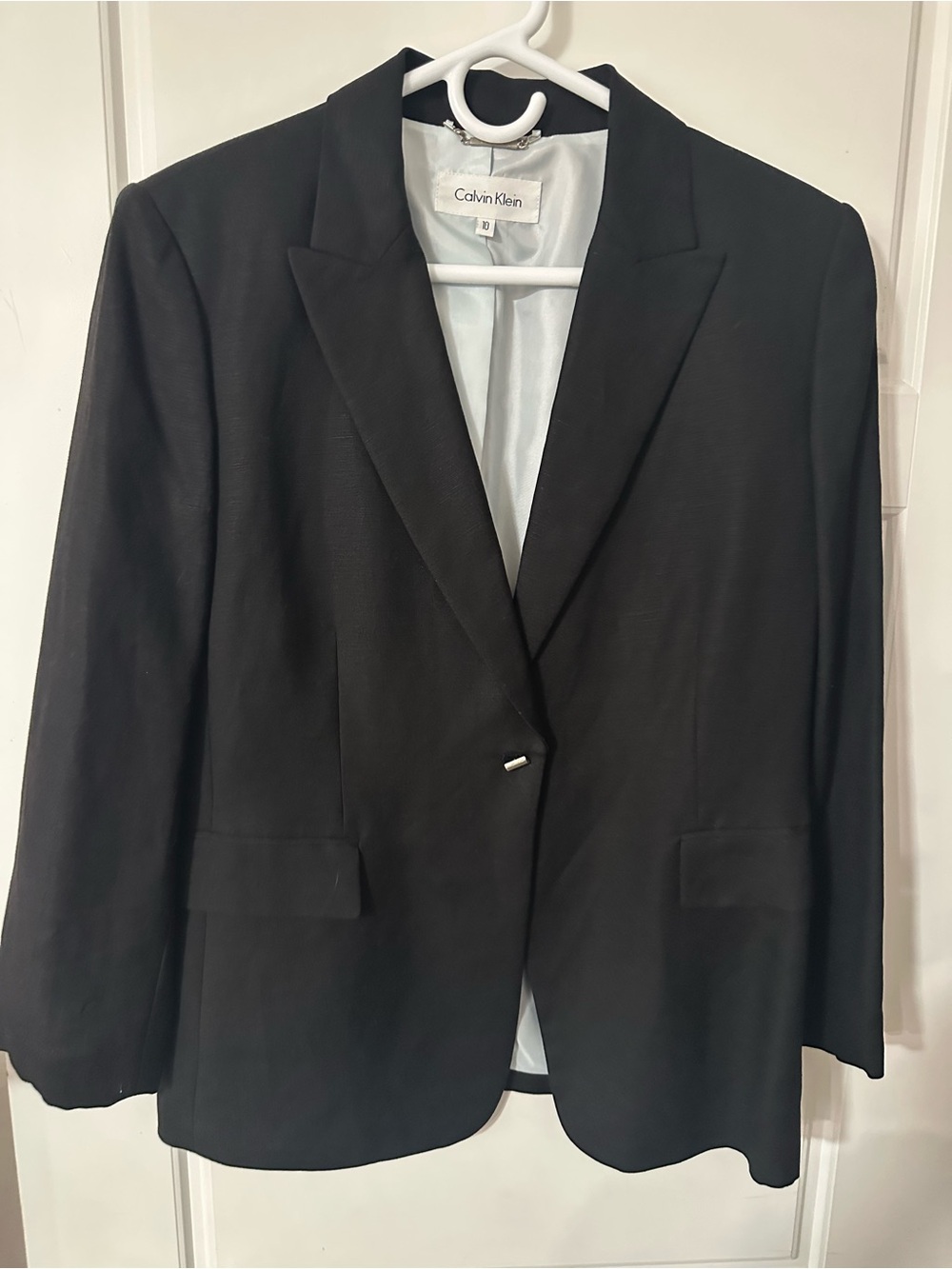 Calvin Klein Black Single-Button Women's Blazer